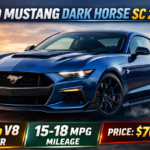 Ford Mustang Dark Horse SC – 15–18 mpg माइलेज, V8 इंजन, 700hp पावर, प्रीमियम डिज़ाइन और दमदार फीचर्स